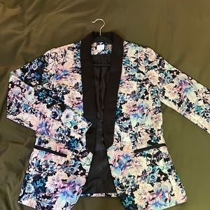 Floral Print Blazer